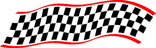 Aufkleber Rennflagge