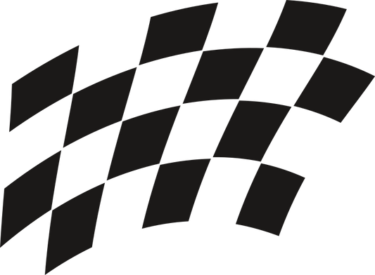 Aufkleber Rennflagge