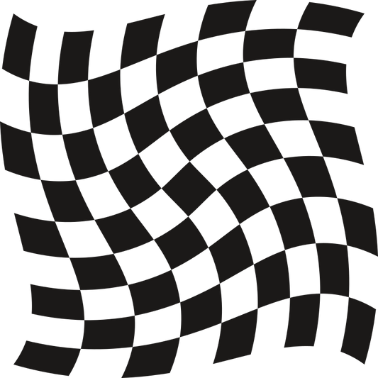Aufkleber Rennflagge