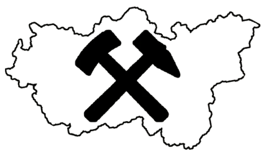 Sticker Ruhrgebiet hammer and iron