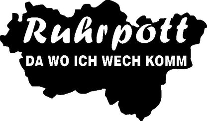 Aufkleber Kontur Ruhrpott Da wo ich wech komm