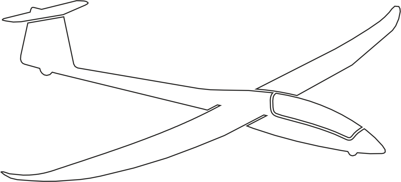 Aufkleber Segelflieger