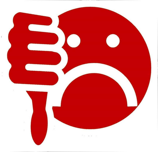 Aufkleber Smiley Daumen runter