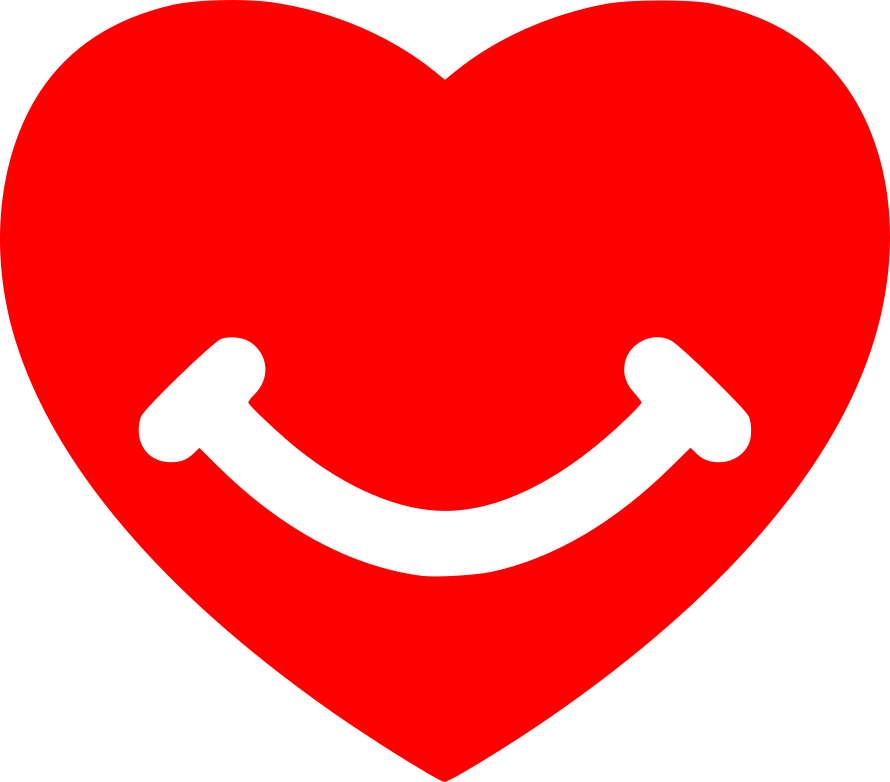 Aufkleber Smiley Herz