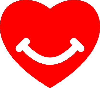 Aufkleber Smiley Herz