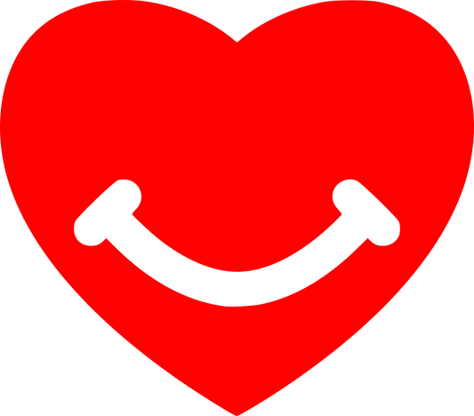 Aufkleber Smiley Herz