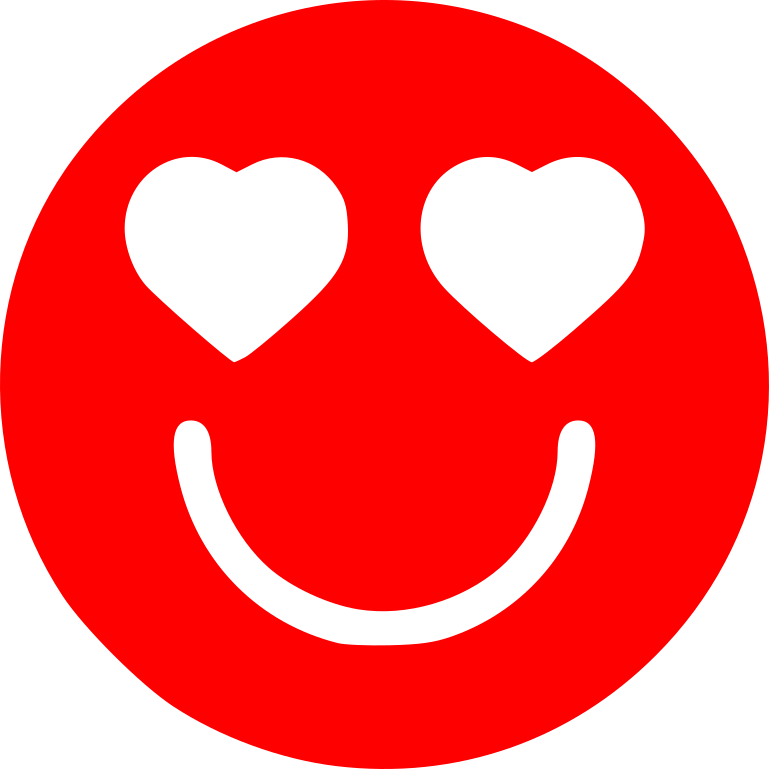Aufkleber Smiley Herz