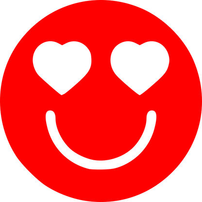 Aufkleber Smiley Herz Love