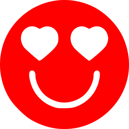Aufkleber Smiley Herz