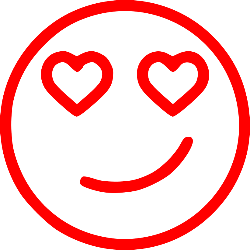 Aufkleber Smiley Herz