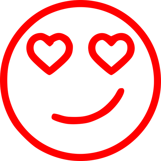 Aufkleber Smiley Herz