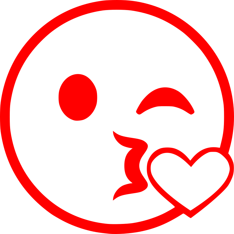 Aufkleber Smiley Herz