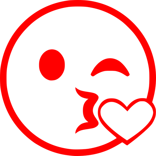 Aufkleber Smiley Herz