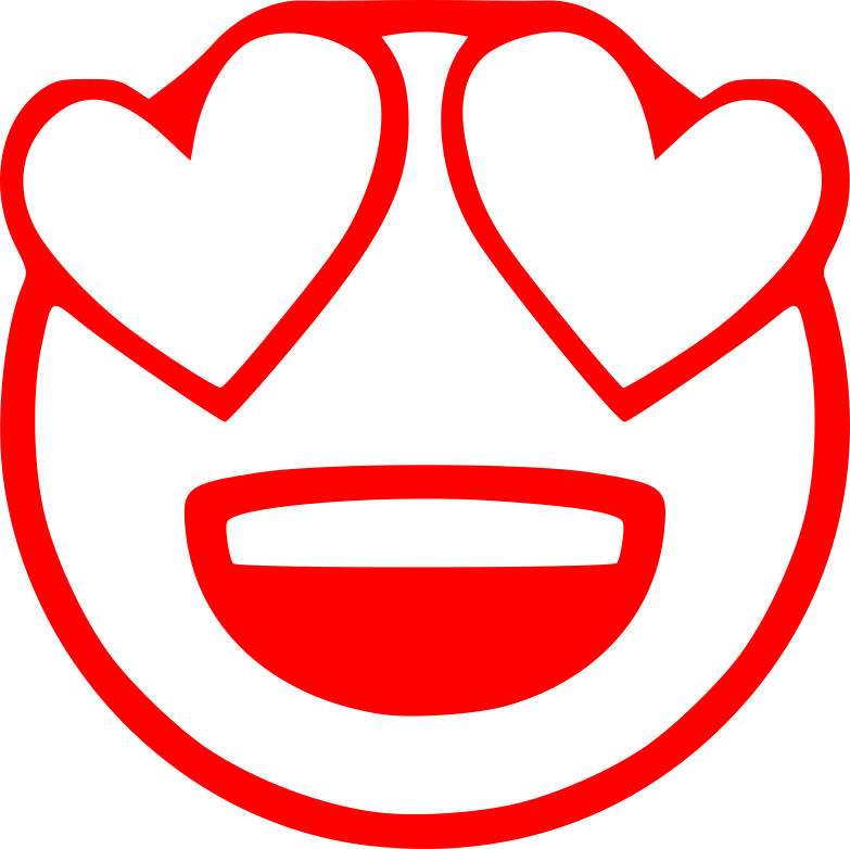 Aufkleber Smiley Herz