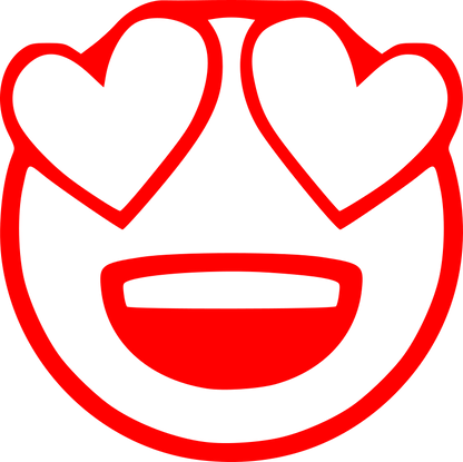 Aufkleber Smiley Herz Love