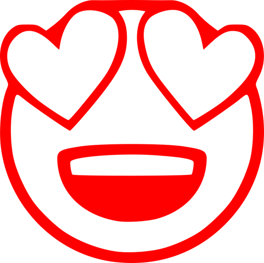 Aufkleber Smiley Herz