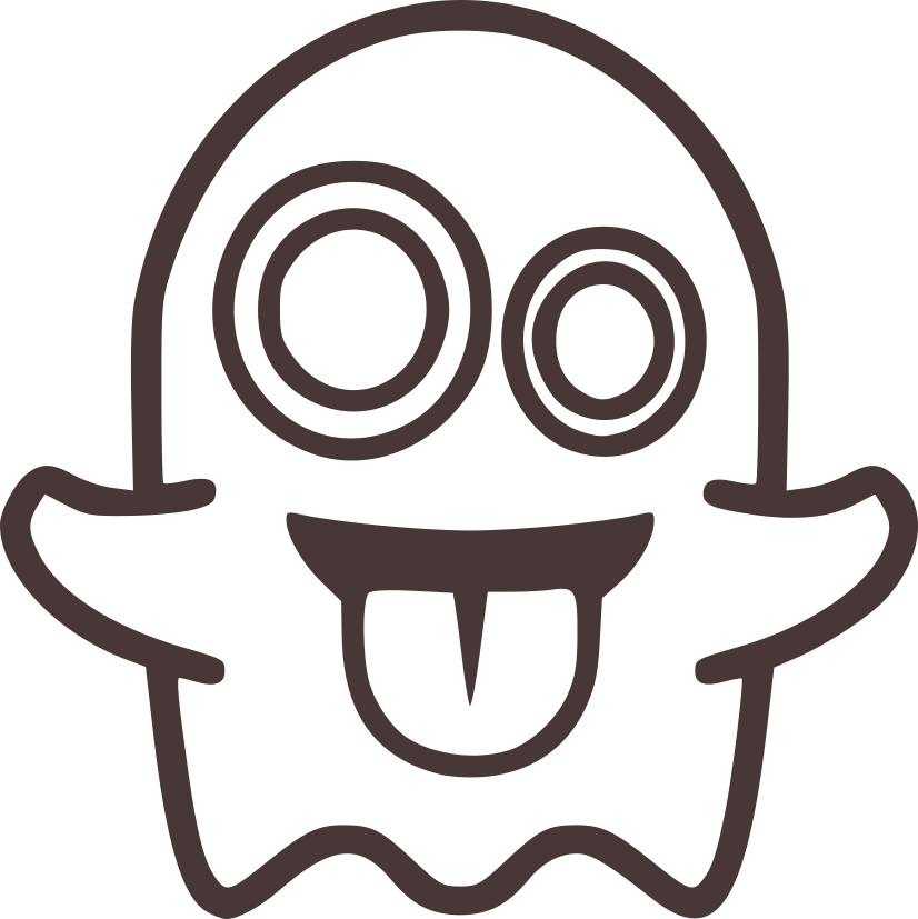 Aufkleber Smiley Gespenst