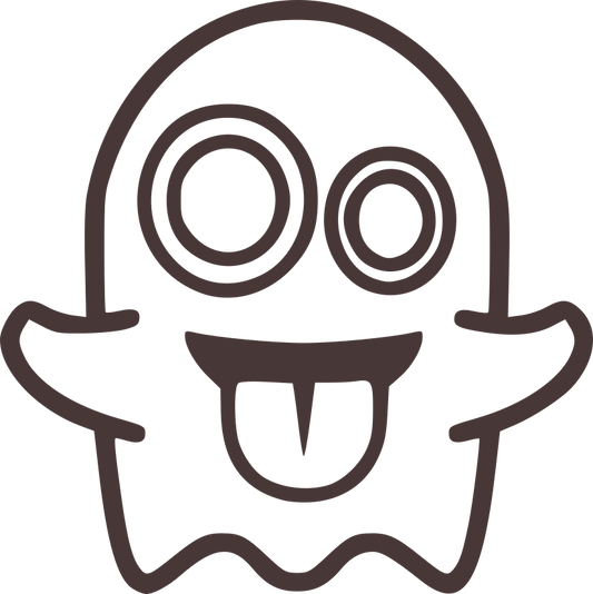 Aufkleber Smiley Gespenst