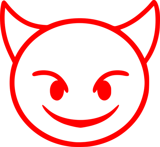 Aufkleber Smiley Teufel