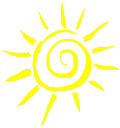 Aufkleber Vinylfolie Sonne