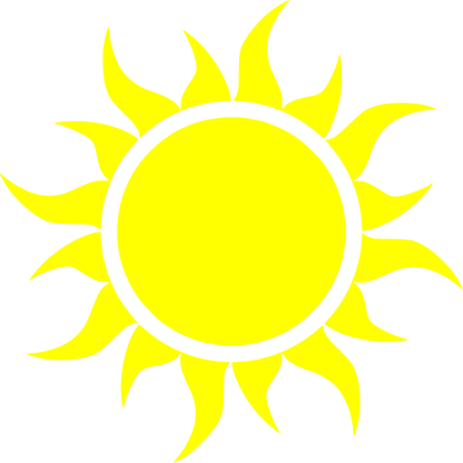 Aufkleber Vinylfolie Sonne