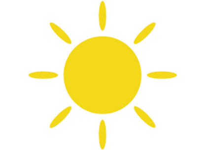 Aufkleber Vinylfolie Sonne