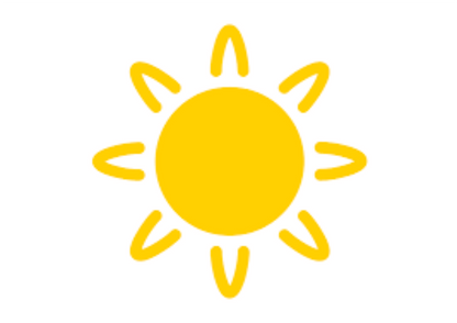 Aufkleber Vinylfolie Sonne