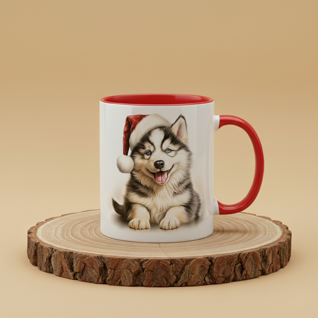 Keramiktasse Weihnachts Husky