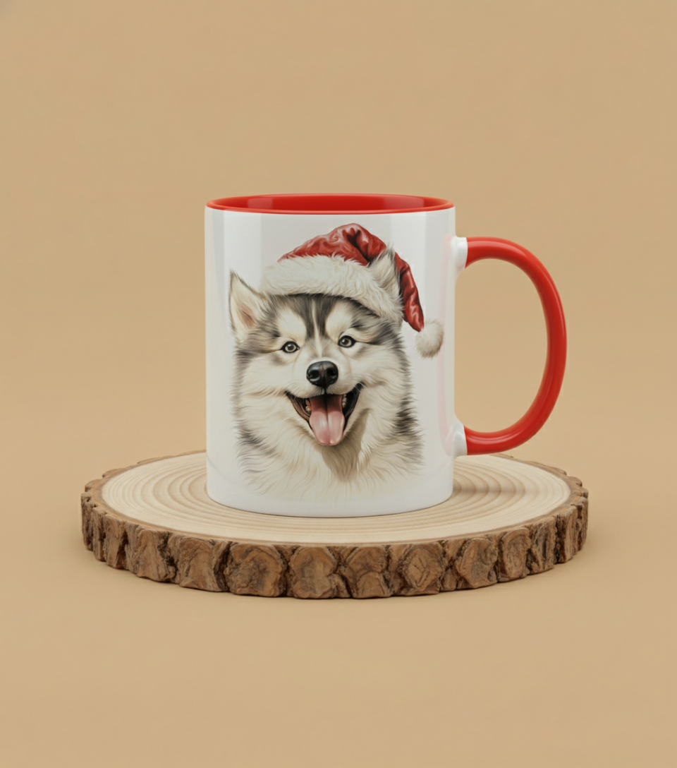 Keramiktasse Weihnachts Husky