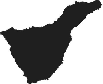 Aufkleber Vinylfolie Kontur Umriss Teneriffa