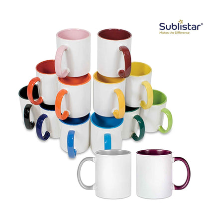 Keramiktasse TWO TONES HANDLE 11oz Sublistar Coating