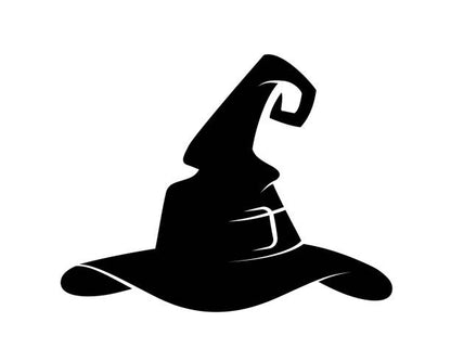 Aufkleber Vinylfolie Hexenhut