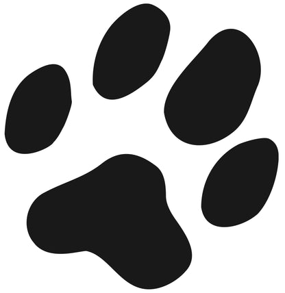 Aufkleber Vinylfolie Hunde Pfote