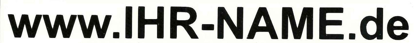 Ihr Domain Name Aufkleber Internetadresse www Web URL 