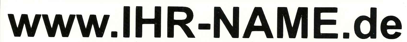 Ihr Domain Name Aufkleber Internetadresse www Web URL 